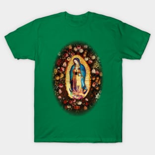 Our Lady of Guadalupe Mexican Virgin Mary Mexico Aztec Tilma 20-102 T-Shirt